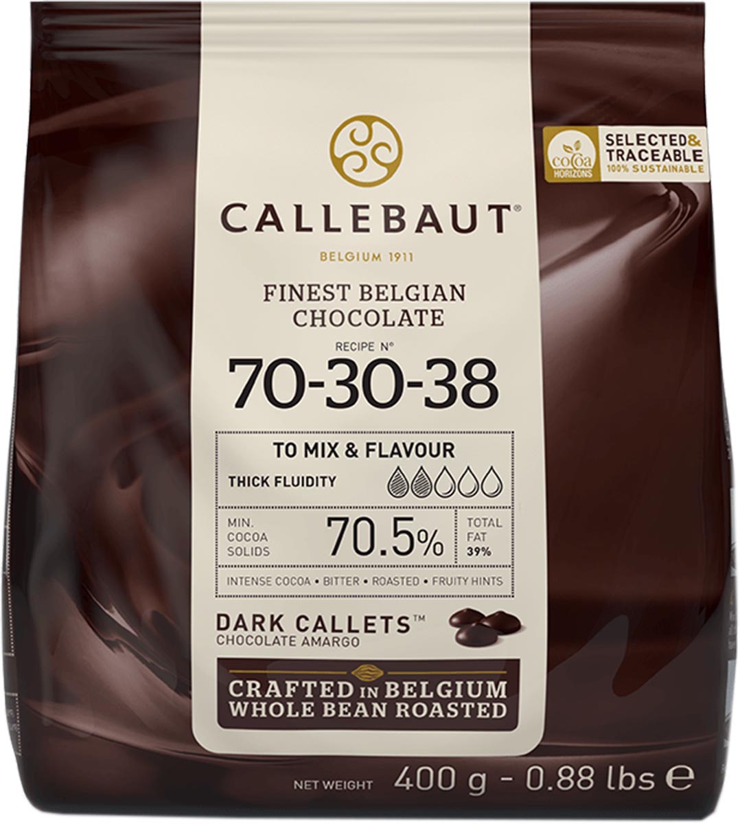 Callebaut Callets 70,5 % extra dunkle Schokolade