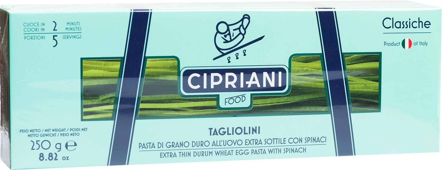 Cipriani Tagliolini all’uovo con spinaci