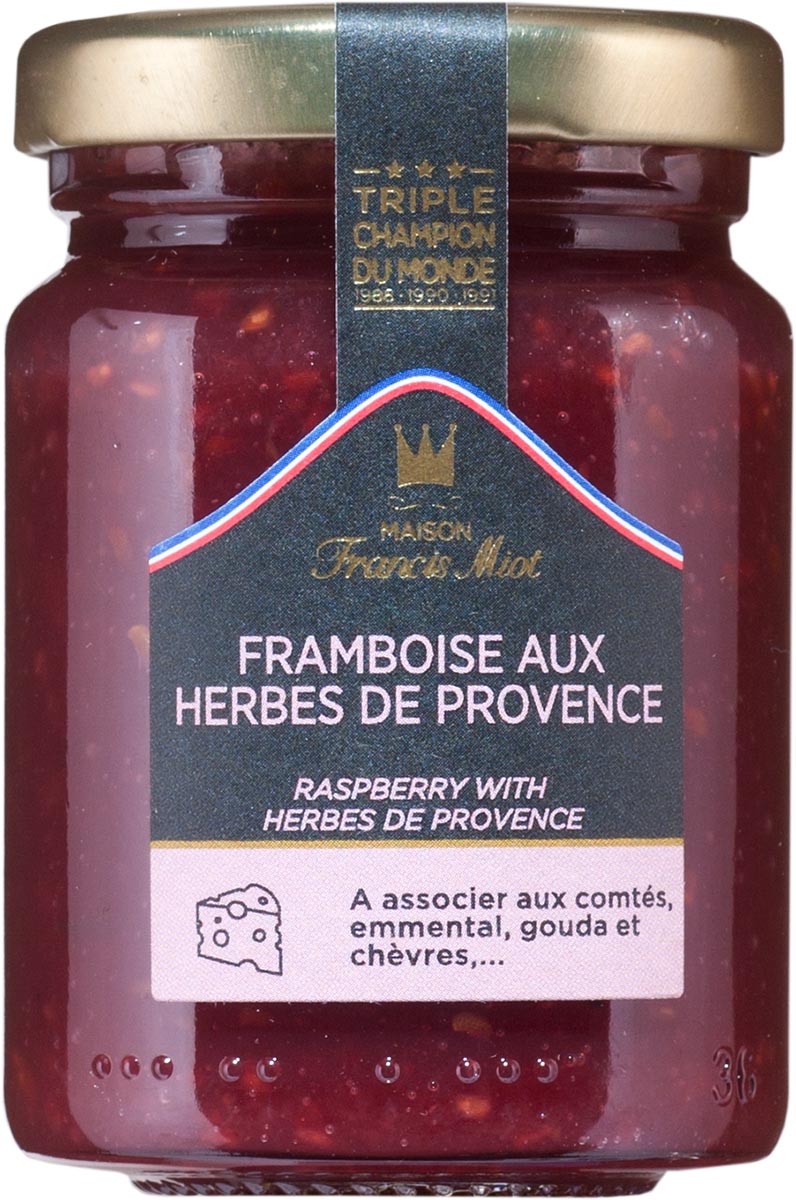 Francis Miot Himbeerfruchtaufstrich mit Kräutern der Provence
