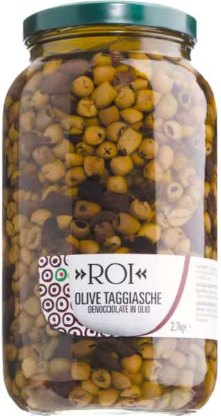 Olio Roi Taggiascaoliven in Olivenöl