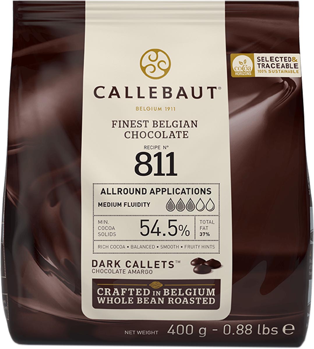 Callebaut n°811 - dunkle Schokoladenkuvertüre 400g 